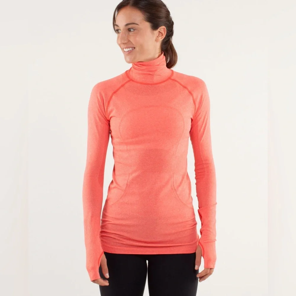 Lululemon Run: Swiftly Turtleneck Love Red Size 6 - Picture 1 of 15